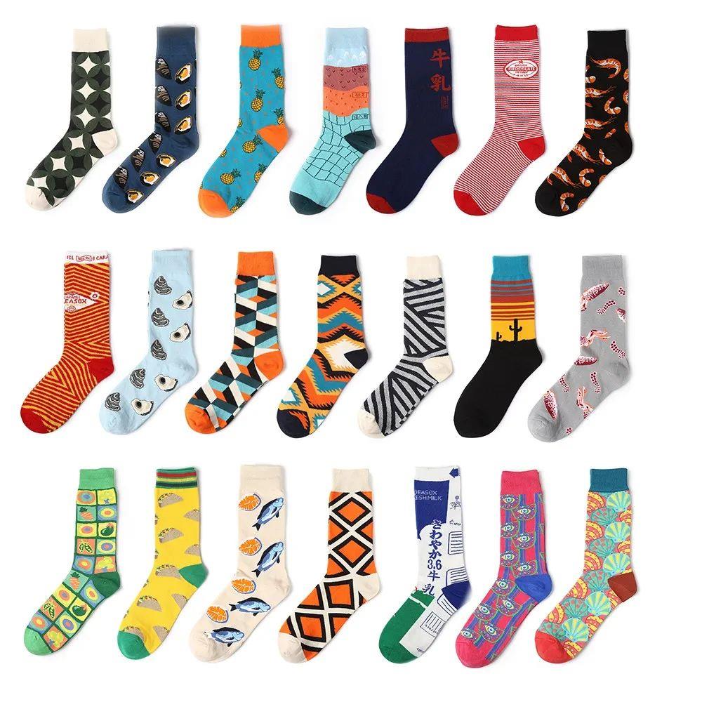 1Pair New Men Women Cotton Socks Casual Colorful Socks Crew
