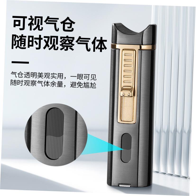 Metal Windproof Blue Flame Turbo礼物Butane Gas Cigar Lighter