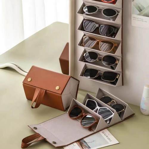 2/3/4/5/6 Grids Sunglasses Organizer Travel Storage Box for