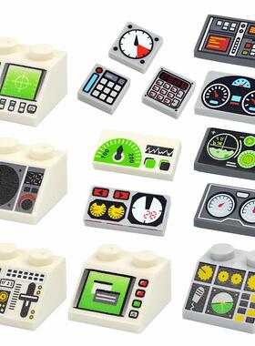 Moc Bricks Printed Meter 10Pcs Dash Board Control Center 1x2
