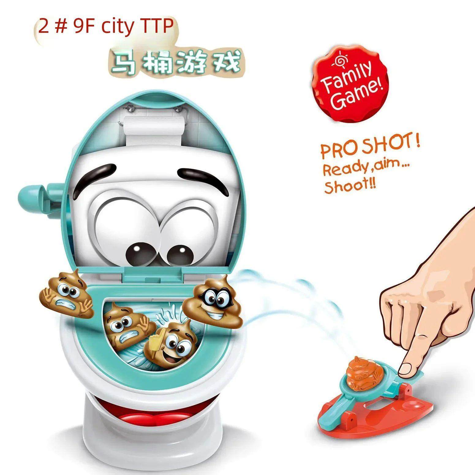 Funny Poop Toilet Game Toys Shooting Toys Prank Catapult Toy