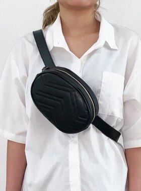 斜挎包Chest Handbag Red Black Fashion Hight Quality椭圆腰包