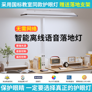 新国标全光谱智能离线 线语音教室灯儿童学习护眼灯防近视落地大