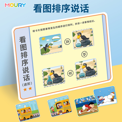 幼儿园故事排序看图说话事物认知先后顺序小中大班语言训练教玩具