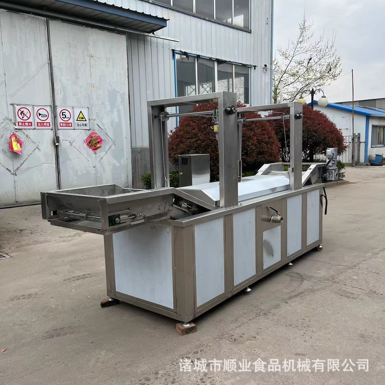 小酥肉油炸流水线 鸡肉圈鸡柳油炸生产线 商用连续式薄脆油炸机