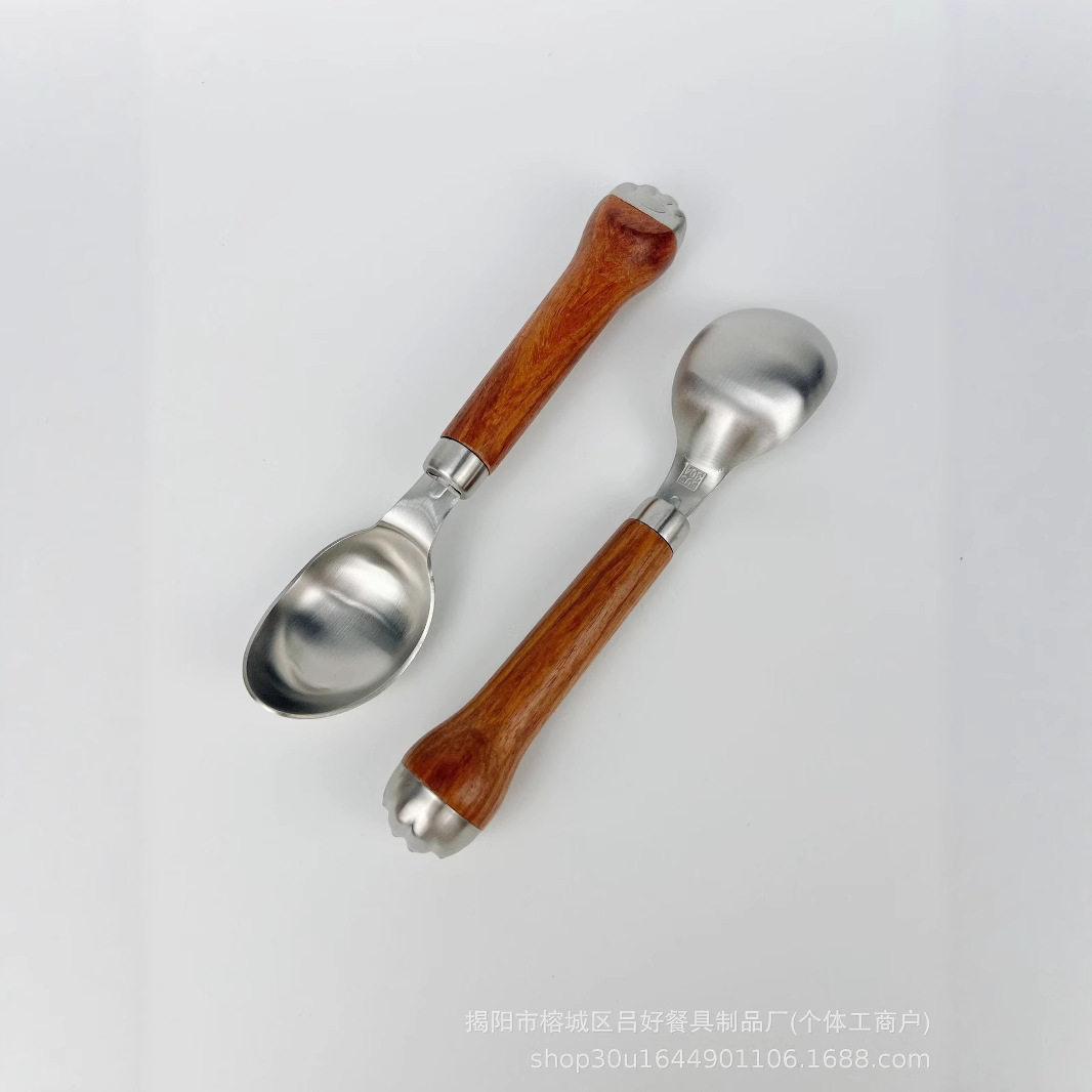 现货304不锈钢冰淇淋勺木