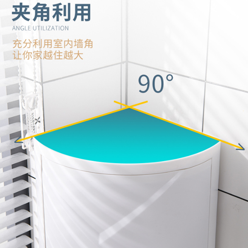三角旋转置物架置地式多层免打孔阳台客厅家用夹缝置物架直供
