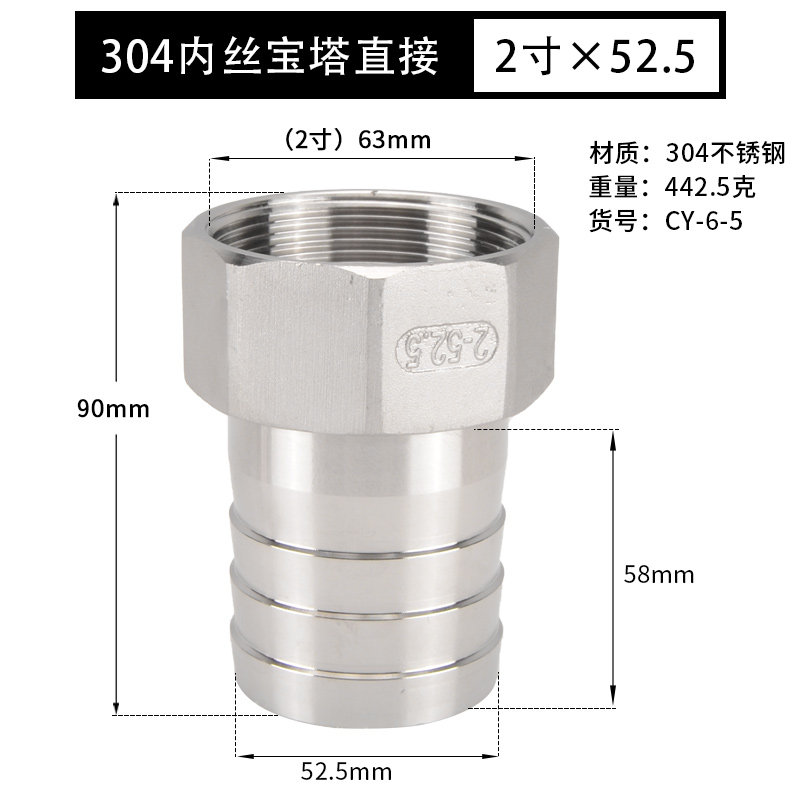 6分304不锈钢内丝宝塔头1寸1.2寸1.5寸2寸内牙内螺纹格林接头配件,纺织面料/辅料/配套,其他纺织机械,淘宝优惠券,粉丝福利购,淘宝优惠卷