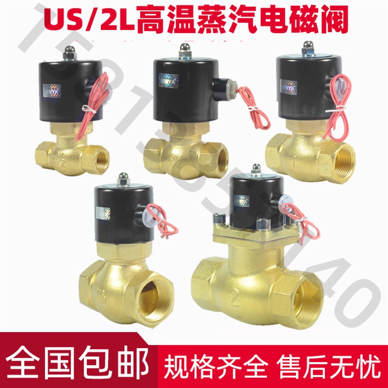 全铜线圈高温蒸汽电磁阀2L/US-15 20 25 32 4分 6分 1寸半 220V