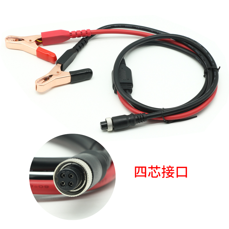 蓝格尔468/768汽车蓄电池检测y仪连接线元征BST460电瓶夹子测试线