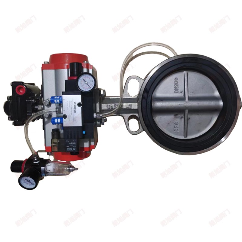 蓬胀式自密封粉体充气蝶阀双单作用V1FS2H50    水泥泵站  标准缸