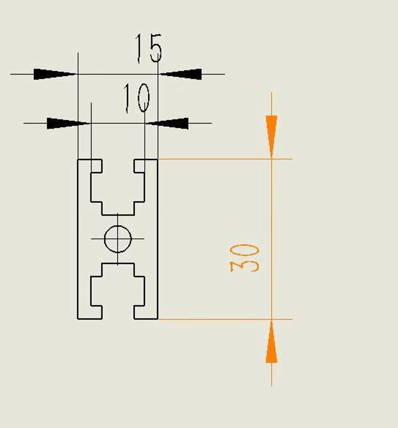 工业铝合金型材国标1530铝型材 15*30工字型铝型材 门窗H型铝型材