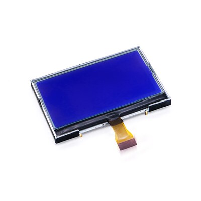 12864-002714COG蓝膜LCD液晶屏ST7567 IC驱动 SPI串/并口FPC插接