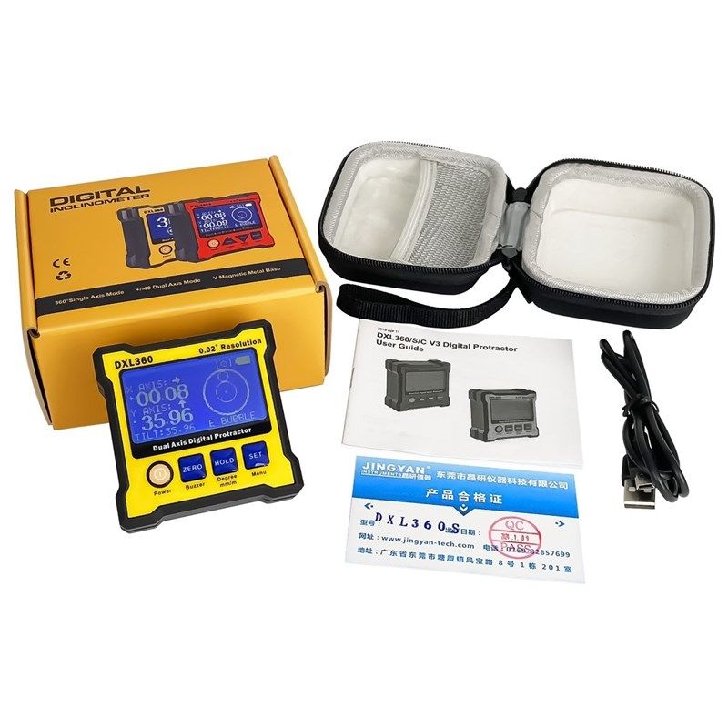 包邮JINGYAN双轴数显水平仪倾角仪水平尺DXL360高精度强磁DXL360S