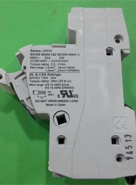 CH141B 美国bussmann熔断器  14X51mm RT18-63X保险丝底座