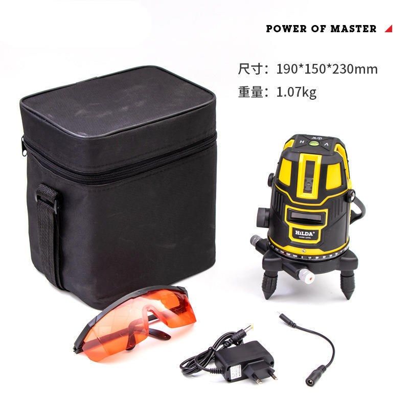 强光高精度5线红光水平仪水准仪户外激光投线仪