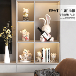 奶油风小众高级感家居摆件客厅玄关电视柜酒柜装 饰品餐边柜乔迁