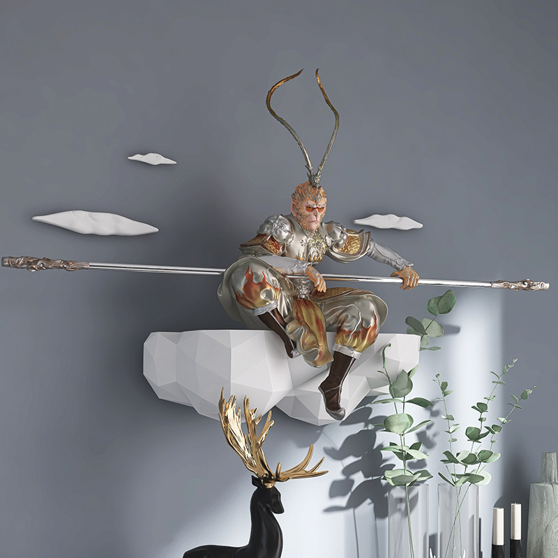 斗战胜佛墙面装饰挂件新中式客厅背景墙壁挂孙悟空立体办公室墙饰,家居饰品,壁饰,淘宝优惠券,粉丝福利购,淘宝优惠卷