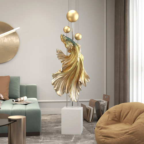 轻奢斗鱼摆件家居软装好物