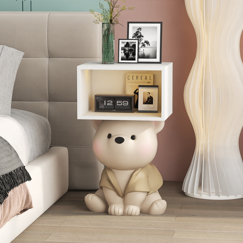 可爱熊床头柜平替客厅沙发边几