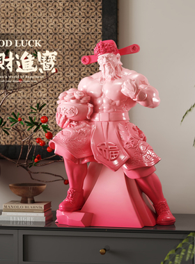 肌肉财神爷桌面摆件家用店铺健身房装饰品办公室摆设乔迁开 业礼