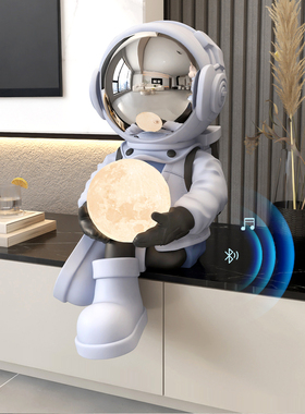 太空人客厅摆件家居饰品玄关电视柜太空人灯办公室乔迁新居礼品