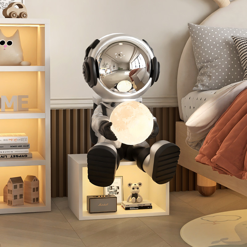 创意卡通宇航员床头柜摆件家居饰品儿童房卧室男孩床边收纳置物柜,住宅家具,床头柜,淘宝优惠券,粉丝福利购,淘宝优惠卷