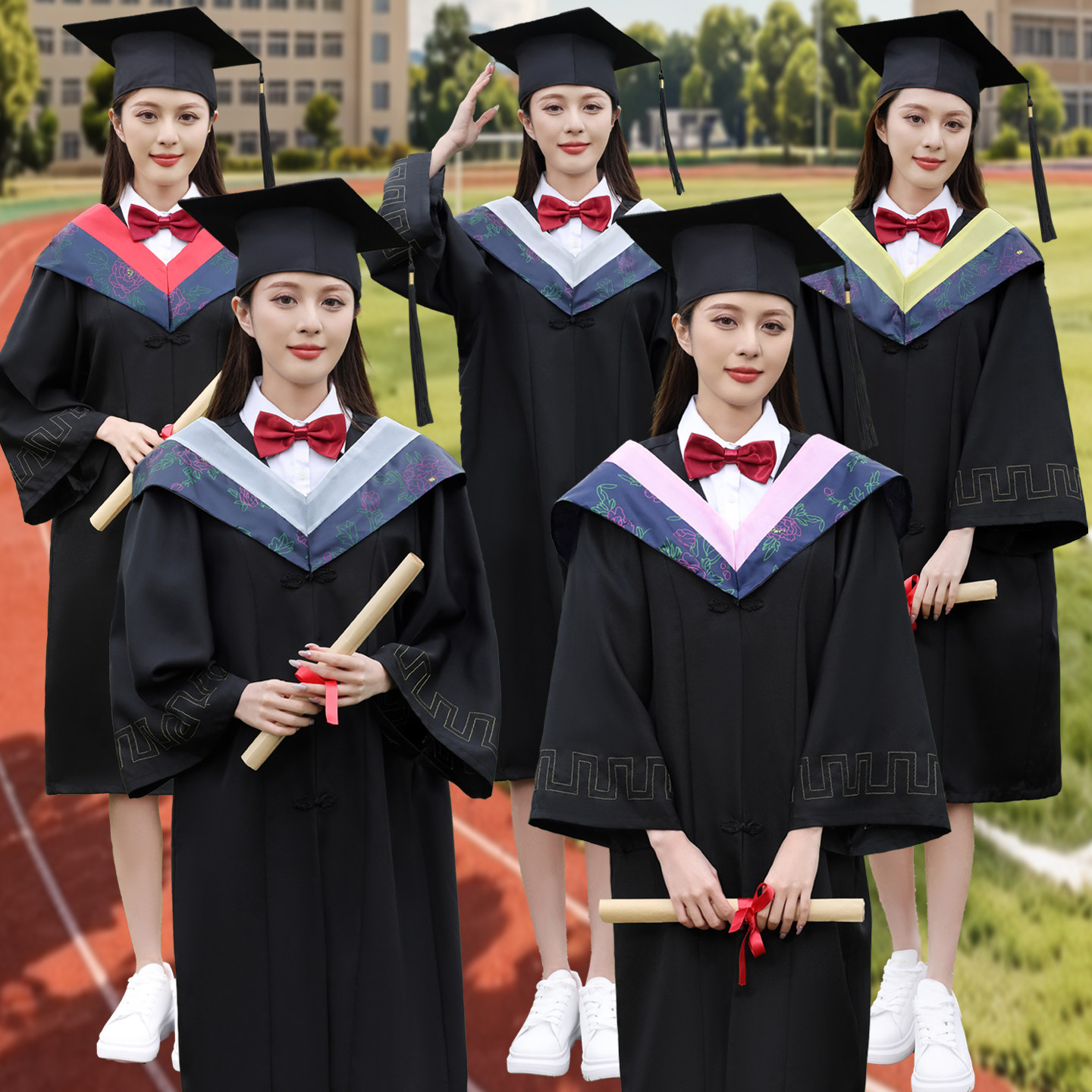 高质量学士服大学生礼服导师研究生硕士博士服工科文科学位毕业袍