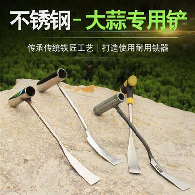 不锈钢大蒜挖铲子 深挖竹笋专用工具 带手把套园艺铲