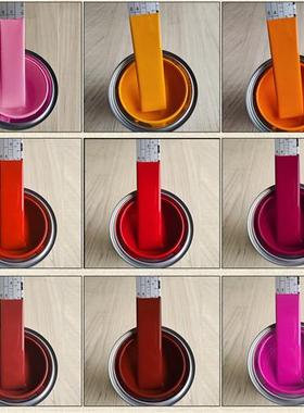 大红色粉红色橙红色油漆高光铁红防锈漆货车翻新工程金属中黄面漆