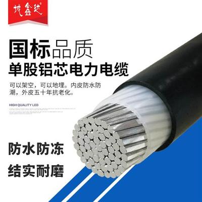 国标电线电缆线单股铝芯25/35/50/70/95平方架空地埋防老化线铝线