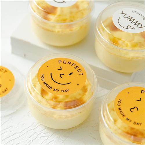 日式胖胖焦糖布丁烧杯子带盖子家用一次性PP塑料果冻酸奶瓶耐高温