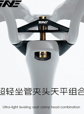 TiNE 超轻全碳纤维座管坐垫夹具公路车坐管夹头天平组合
