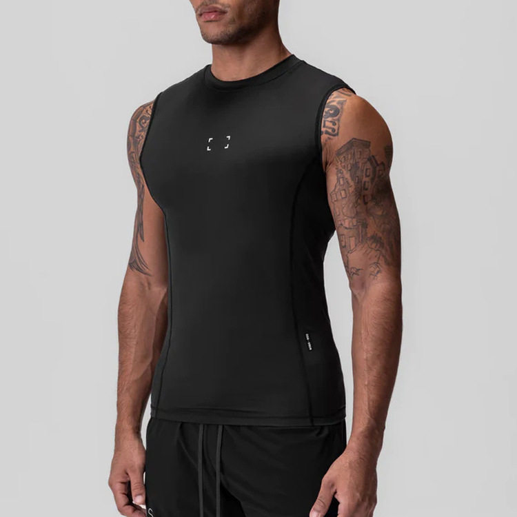 夏季男士美式风健身跑步速干背心
