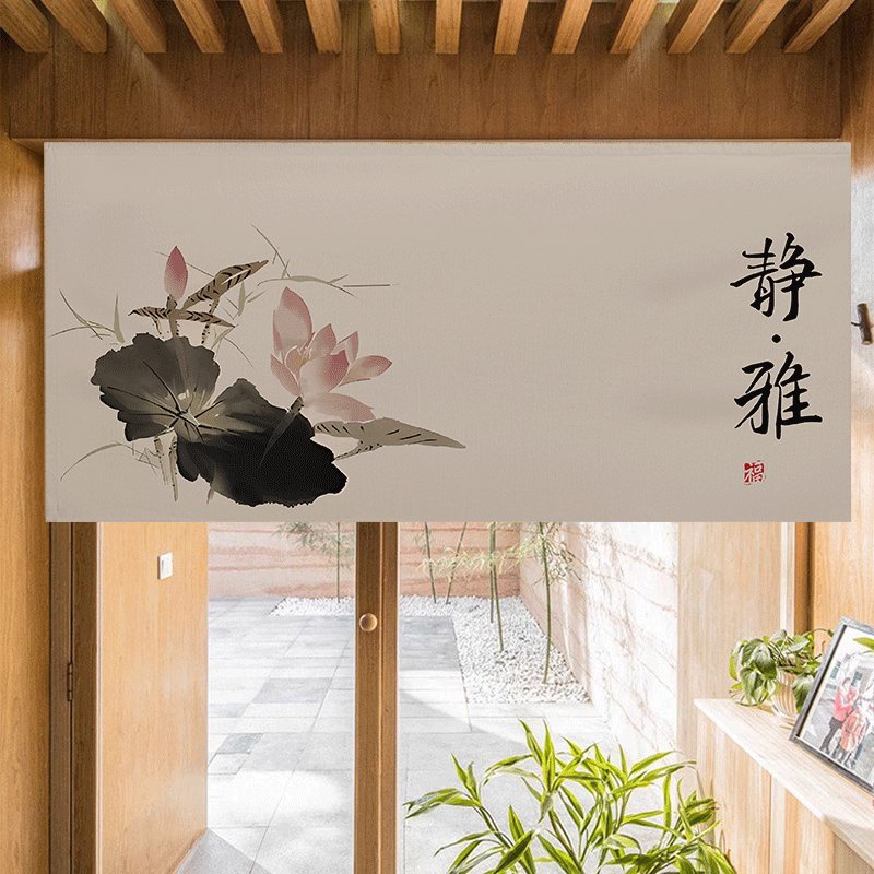 饭店出餐口门帘防油烟厨房遮挡帘