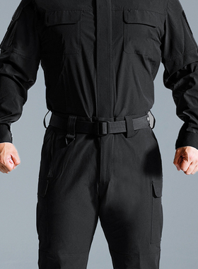 固固旗舰【黑色】户外速干作训服耐磨保安巡逻特训执勤教官服套装