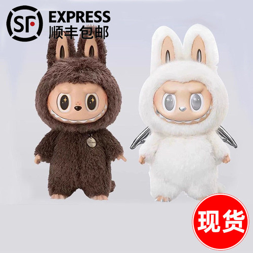 POPMART泡泡玛特ZIMOMO大天使大首领labubu搪胶毛绒公仔58CM正品