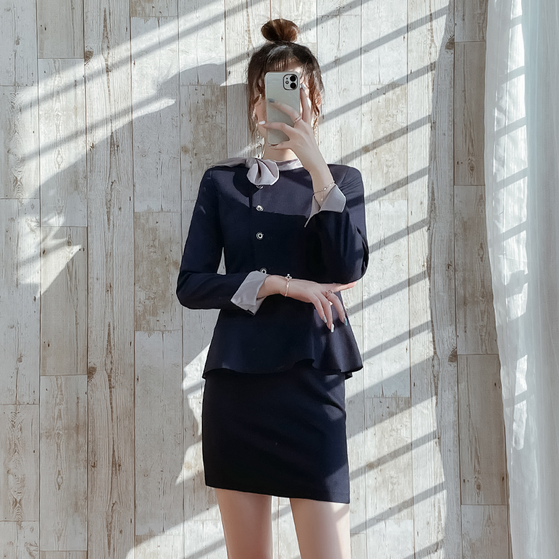 高端空姐职业套装2025年春秋新款气质美容师女士小西装套裙工作服