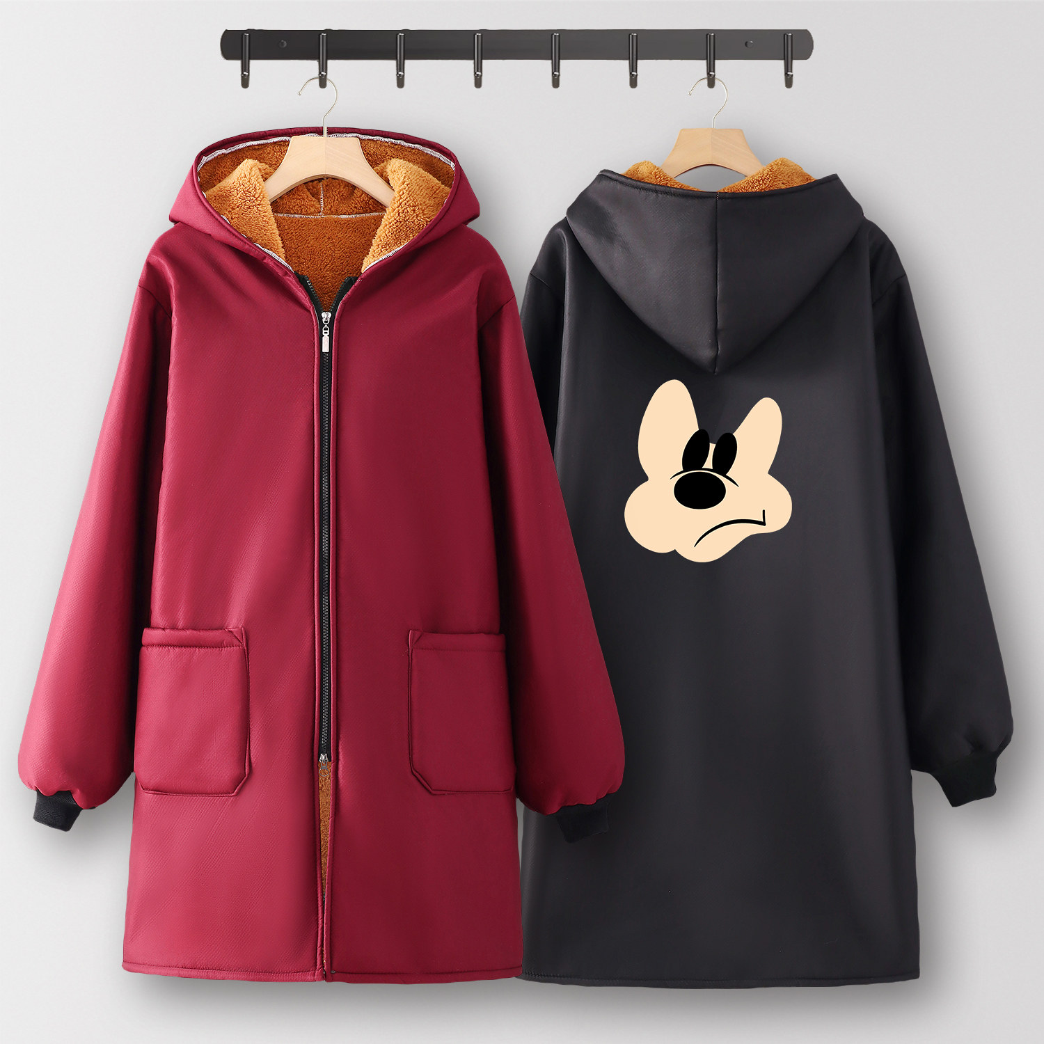 罩衣女新款加绒加厚防水围裙