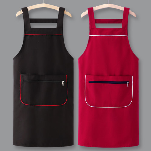 纯棉加肥加大围裙工作服女