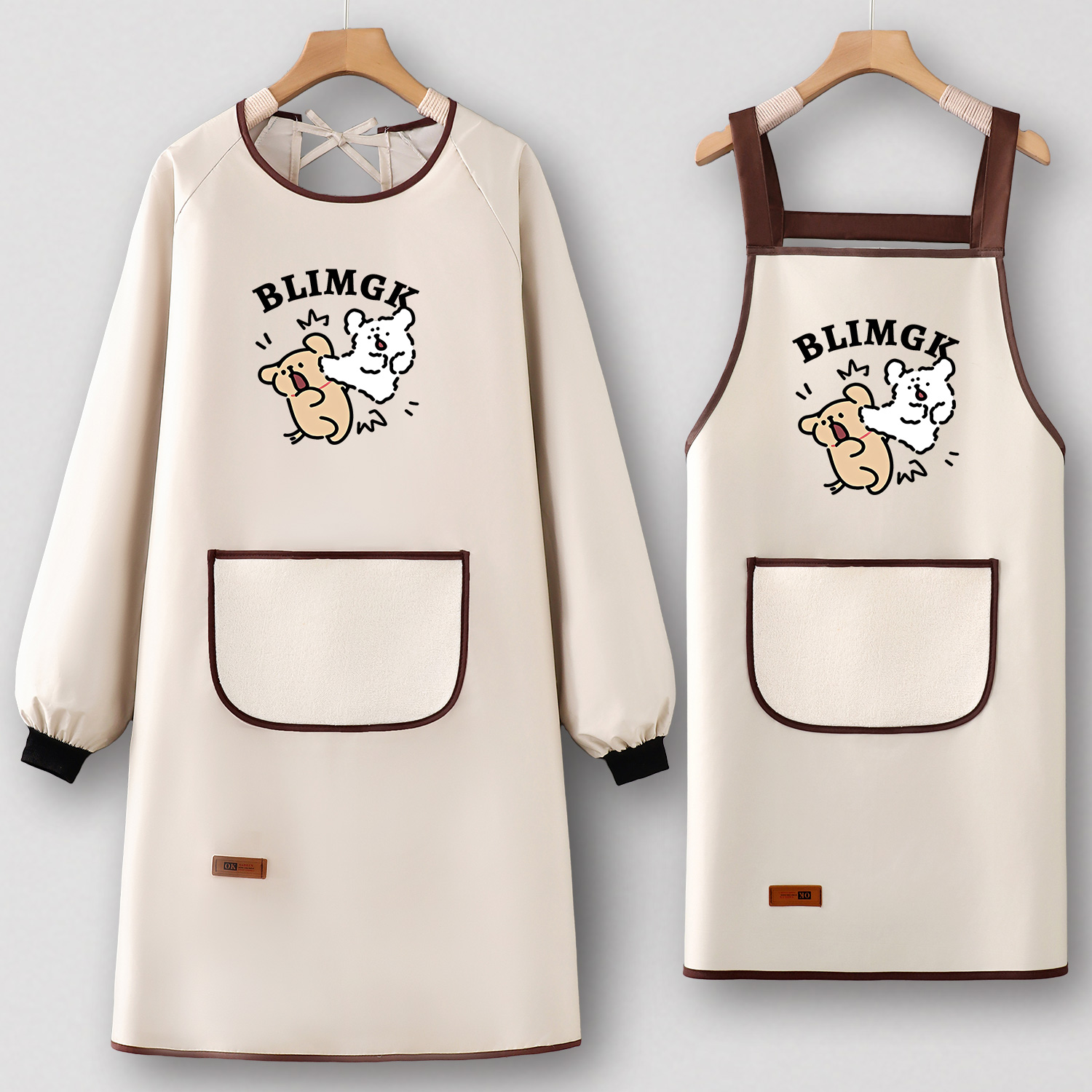 洋气可外穿罩衣防水防油围裙