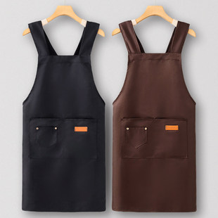 奶茶店围裙定制logo印字厨房家用2026新款工厂工作服餐饮上班专用