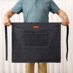 奶茶店半身围裙厨房家用2026新款广告定制logo印字工作服餐饮专用