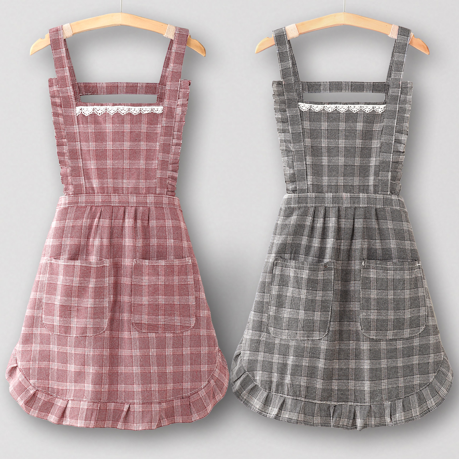 公主围裙厨房家用做饭棉布