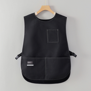 网红2025新款马甲式围裙冬季男士家用工作服女坎肩定制logo印字棉