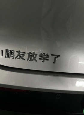 新款枪灰色小鹏于宴你是否有很多问号M03P7+搞笑创意车身车尾贴标