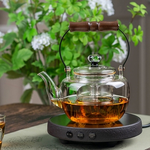煮茶炉夫茶具铸铁办公室小型养生茶壶功 高端电陶炉煮茶器家用新款