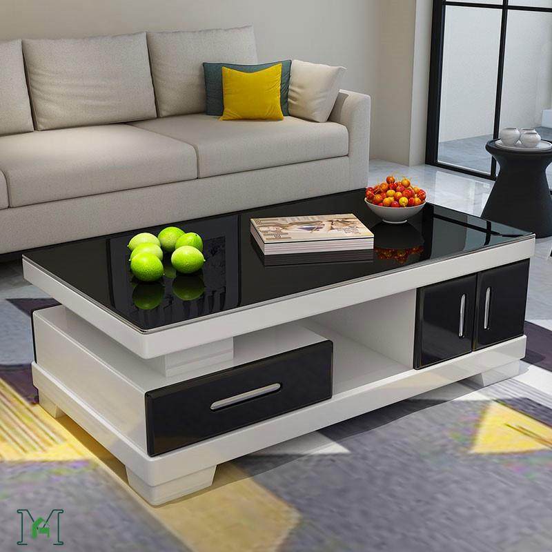 现代简约时尚烤漆黑白色小户型茶几钢化玻璃面客厅家具配套电视柜,住宅家具,茶几,淘宝优惠券,粉丝福利购,淘宝优惠卷