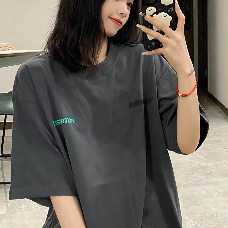 2026夏季新款美式潮牌hiphop短袖t恤女学生宽松慵懒风半袖ins上衣