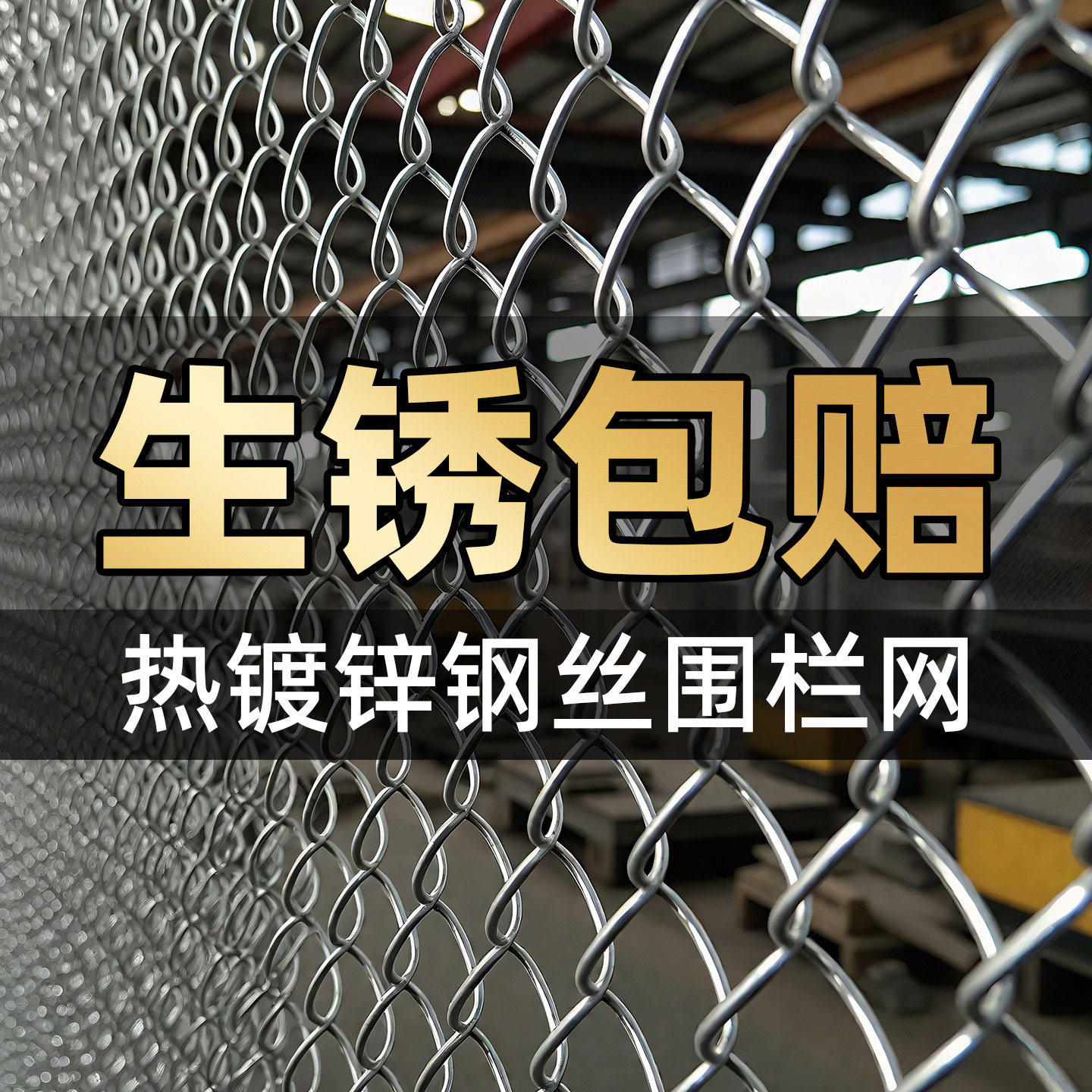 热镀锌钢丝网防锈铁丝网勾花网养鸡菜园养殖围栏网格护栏防护家用